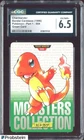 1996 Vintage Pokemon Bandai Carddass Green Card Charmander CGC 6.5 EX-NM+