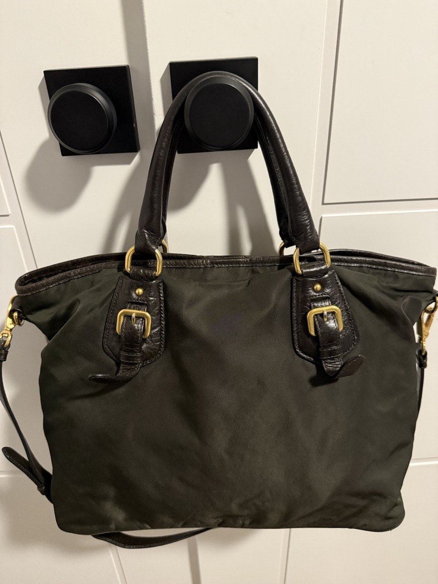 【新品同様】PRADA 2Way バッグ PRADA 2 Way Nylon/Leather Satchel Bag | eBay