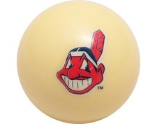 Taco de billar MLB Imperial Cleveland Indians Pool/8 bolas - blanco - estilo antiguo