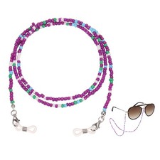 Eyeglass Chains for Women, Eyeglass Holder Bead Chains Purple/Green/White/Blue