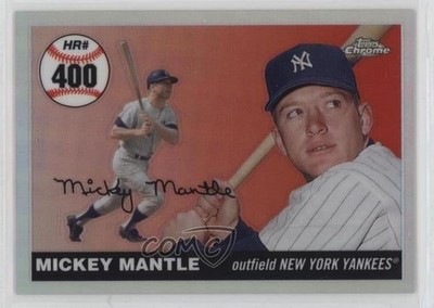 2007 Topps Chrome Home Run History Refractor /500 Mickey Mantle #MHR400 HOF 0e5c
