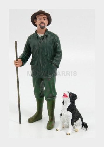 AMERICAN DIORAMA 77448 FIGURES - MECCANICO CON CANE - MECHANIC PATRICK WITH DOG - Foto 1 di 2