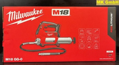 Milwaukee M18 GG-0 Akku Fettpresse, 18V, 620bar Solo - ohne Akku´s + Ladegerät
