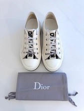 Sneakers Christian Dior crema bianco Walk’n Dior tela plateau scarpe da ginnastica 38