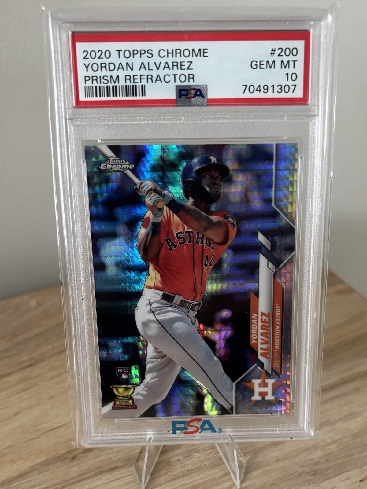 Yordan Alvarez 2020 Topps Chrome #200 Prism Refractor Rookie PSA 10 Astros 💎💎