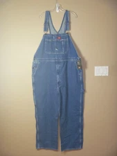 Dickies Bib Overalls Mens Size 38 x 34 Indigo Denim Work Jeans NEW w/tags