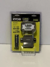 Ryobi Rechargeable USB Lithium 1000 Lumens LED Magnetic Clamp Light Kit FVL57K
