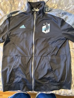 Minnesota United FC Adidas Black Full Zip Track Jacket Large