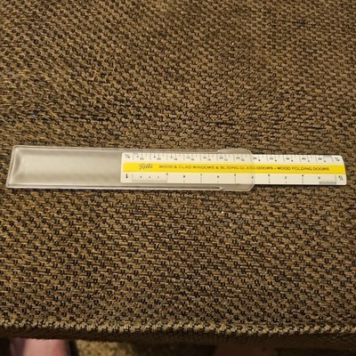 Vtg  Pella Irmscher Adv 6''  Sewing/Architects Scale Rule 1/8 1/4 1/2 3/4 1 1 1/2