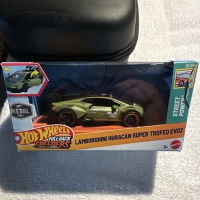 Hot Wheels Lamborghini Huracan Super Trofeo EVO2 Pull-Back Speeders Green Metal