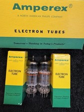 2 tubi audio Amperex 12BH7A abbinati NOS nuovi con scatola Giappone