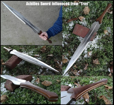 #ad #ad Achilles Sword Of Troy High Carbon Steel With Leather Sheath Best Gift $279.99