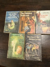 Nancy Drew VTG Book Lot Of 5. Carolyn Keene HC, Book 1, 2, 3, 9, 11. 1959-1968#2