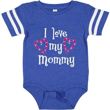 Inktastic I Love My Mommy- Hearts Baby Bodysuit Mothers Kids Mother Happy Family