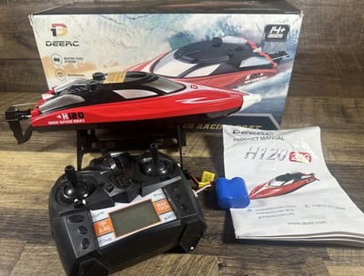 DEERC H120 Fast RC Boat for Pools and Lakes, 2.4 GHz 20+ MPH RC Boat.