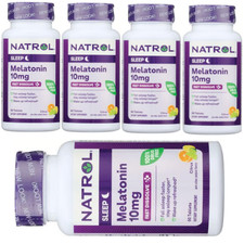 Natrol Melatonin Fast Dissolve 10 mg Citrus 60 Tabs Each Pack of 5