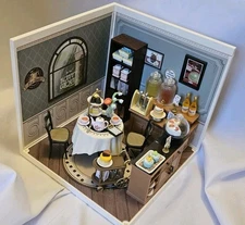 Rolife Super Creator Plastic Dollhouse- TEA TIME- COMPLETED/FINISHED/ ASSEMBLED 