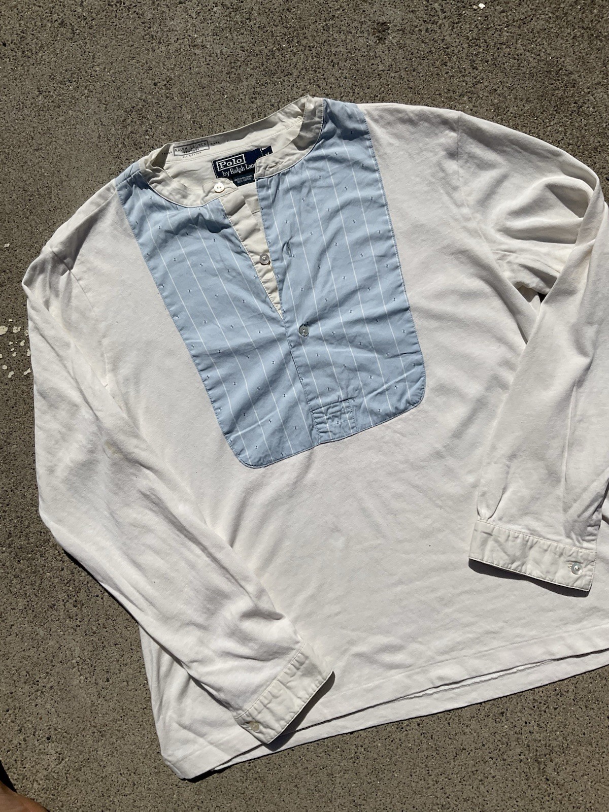 RARE 1986 Polo Ralph Lauren Trademarked New York City Pullover Dress Shirt M