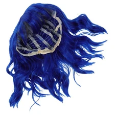  Curly Bob Cosplay Wig for Women - Chin Length Wavy Wig with Bangs Costume Fake