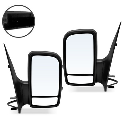 2x Manual Mirror w/ Manual Folding &Signal Light for Dodge Sprinter 2500 07-09