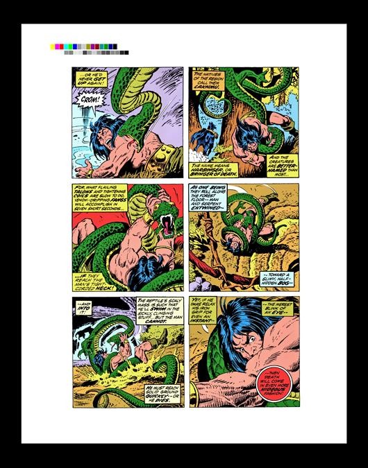 John Buscema Conan the Barbarian #28 Rare Production Art Pg 2