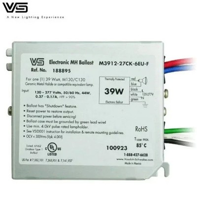 39W Metal Halide Ballast VOSSLOH SCHWABE M3912-27CK-6EU-F (188895)