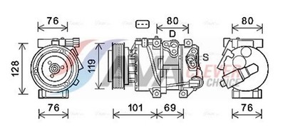 AVA Clever Choice Kompressor Klimaanlage KAK279 für SPORTAGE EL SL ELH KIA LM 3