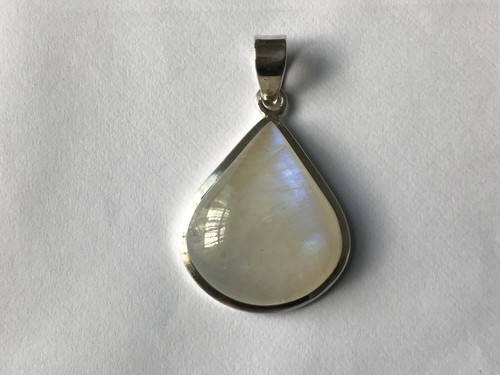 Moonstone Pendent 925 Sterling Silver Moonstone Teardrop Silver Pendent - 第 9/14 張圖片