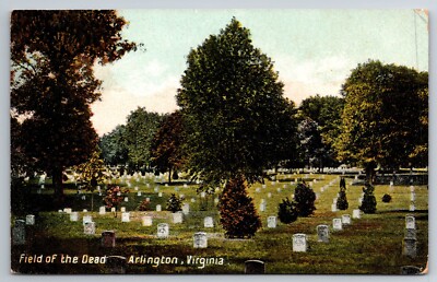 VA, Arlington, Field of the Dead, Graveyard, Tombstones, Vintage Postcard