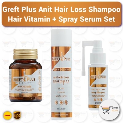 Greft Plus Anti Haarausfall Haar Set (Shampoo + Haarvitamin + Spray)