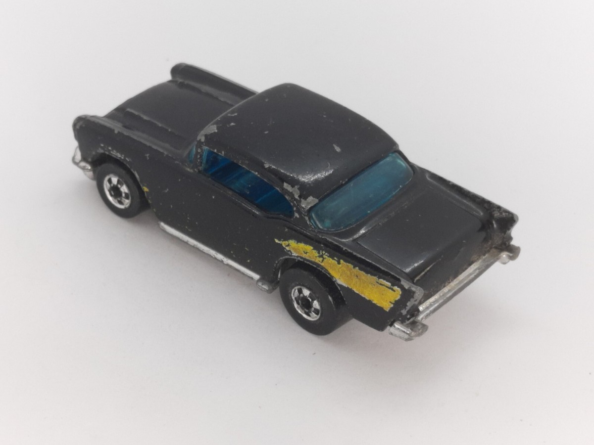 Hot Wheels '57 Chevy (1976) Black & Yellow - Mattel Hong Kong Used