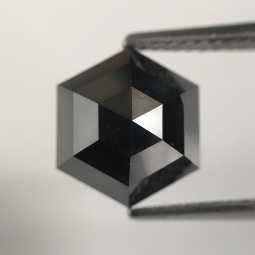3,35 ct natürlicher sechseckiger Diamant schwarze Farbe loser Diamant für Goldring - Bild 2 von 9