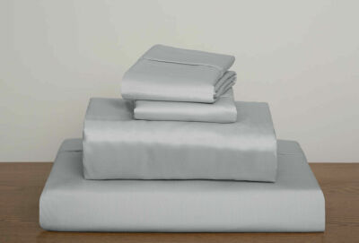 FREE SHIPPING Egyptian Cotton 1000 TC Best Bedding Set Silver Solid  US 14 Sizes