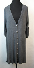 Delirious Los Angeles| Dark Grey dress with button front size 3X ,25 pit to pit