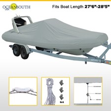 Oceansouth Rigid Hull Heavy-duty Rib Trailerable Boat Cover 27'6" - 28'5"