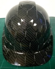 Hard Hat CAP STYLE Custom hydro dipped HEX WEAVE CARBON FIBER 3D NEW SICK KILLER