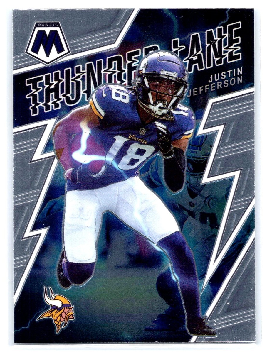 2022 Panini Mosaic Football #TL-10 Justin Jefferson Thunder Lane