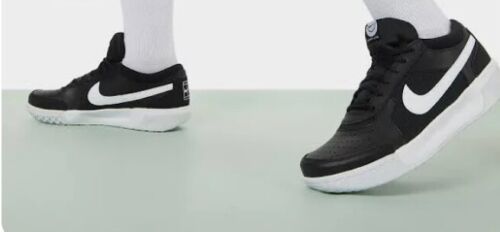 NEW Nike Zoom Court Lite 3 Men's Athletic Tennis Shoes Black/White Size 9 - Picture 2 of 12