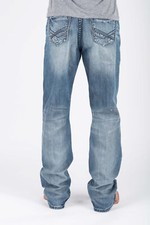Tin Haul Mens Regular Joe Deco Stitch Blue 100 Cotton Jeans