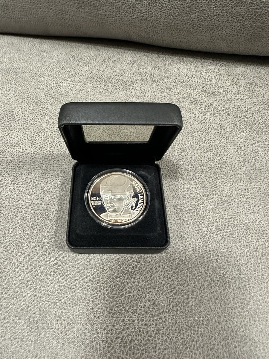 1992 Conn Smythe MARIO LEMIEUX One Troy Oz SILVER COIN Penguins