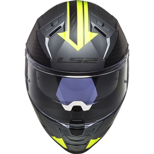 Casco Integrale Ls2 FF811 Vector II Splitter Titanio Giallo Alta Visibilità - Foto 7 di 7