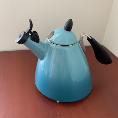 Le Creuset Kettle Ogive Caribbean Unique Slanted Handle Qt Enamel On  Steel