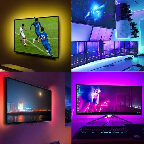 TV Computer Backlight 5V USB LED strip Light 5050 RBG Background Lighting 1m 3m - Picture 12 of 16