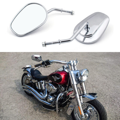 Rectangular OEM Style Motorcycle Mirrors Set In Chrome Or Black - Foto 6