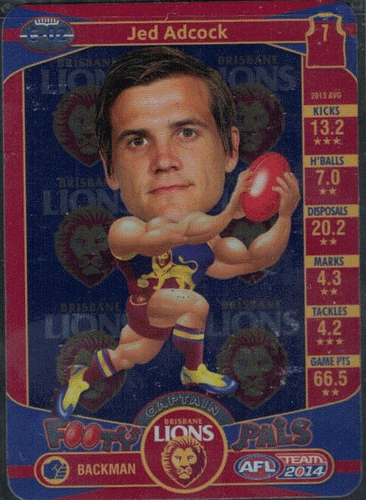 2014 AFL TEAMCOACH FOOTY PALS INSERTS; Individual Card Sale. - Picture 3 of 14