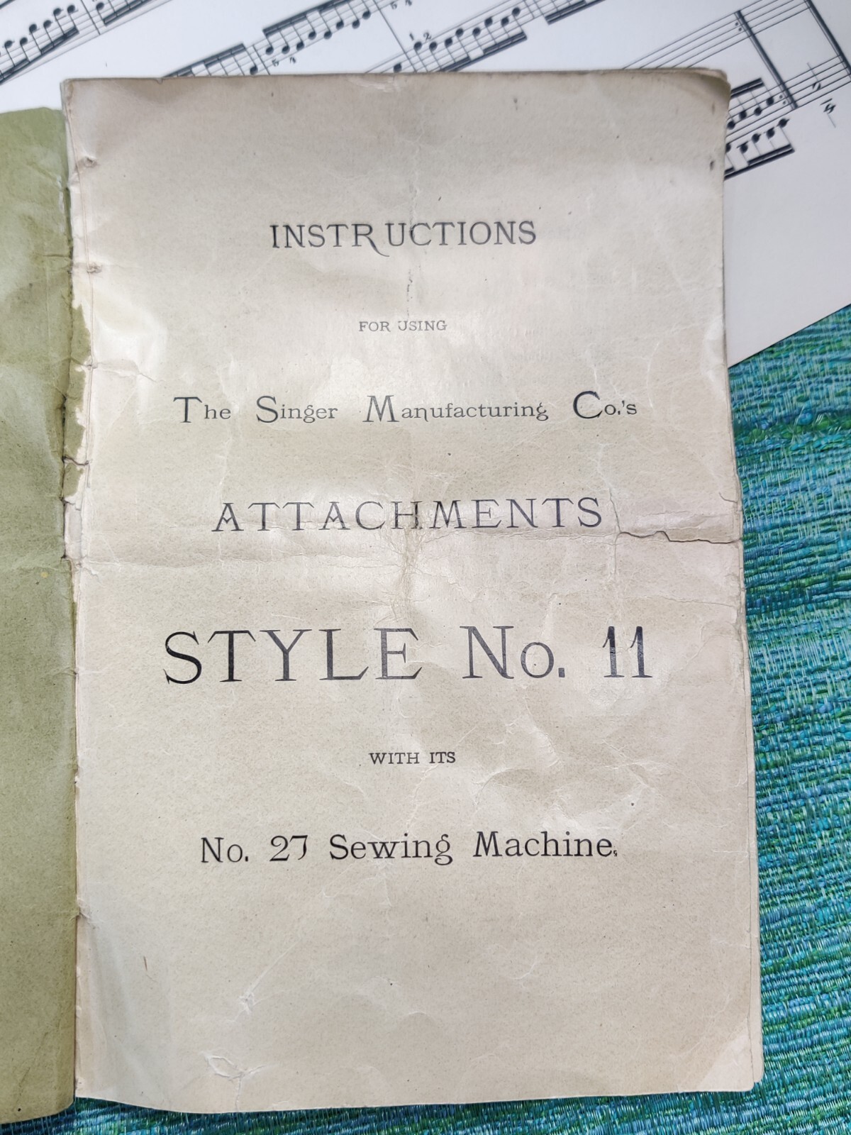 Vtg Singer Sewing Machine Manual No. 27 Attachment Instructions Style