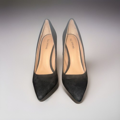 Call It Spring Slip On Heels Black Pointed Toe Pumps Size 9 - Picture 6 of 9