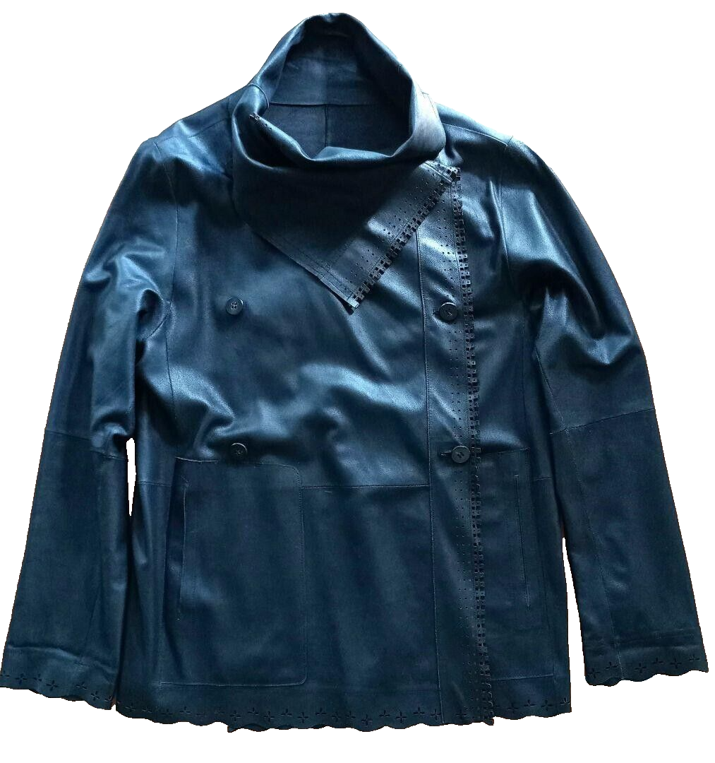 イッセイミヤケHeart ブラックレザージャケット Issey Miyake Leather Jacket Haat Heart Black | eBay
