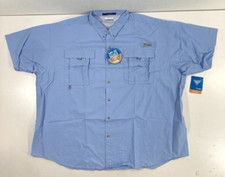 NWT MEDIUM COLUMBIA MENS PFG BAHAMA ll SHORT SLEEVE SHIRT SAIL MEDIUM