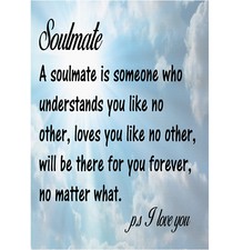 Valentines Day Anniversary Birthday Card & Gift For Him or Her - Soulmate Poem